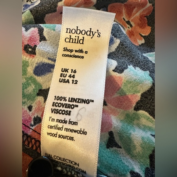 Floral Collared Mini Tea Dress | Nobody's Child | size 12 - Picture 11 of 11